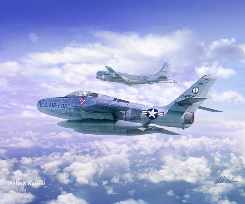 F-84F Thunderstreak Art Rendering - Prints54.com