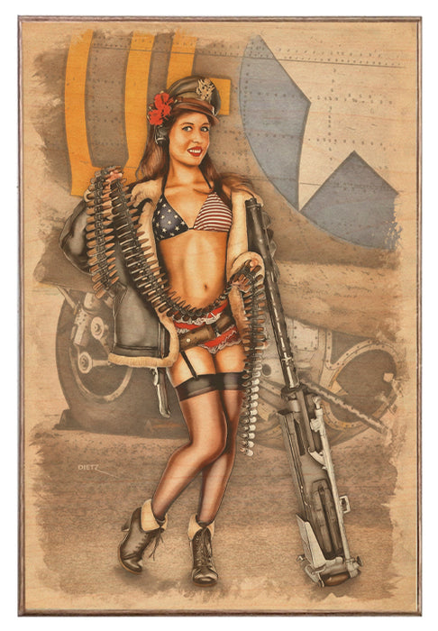 Fancy some Ammo Military Pin-Up Girl Art Rendering - Prints54.com