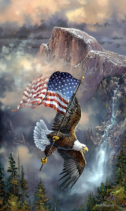 Flag Eagle Art Rendering - Prints54.com