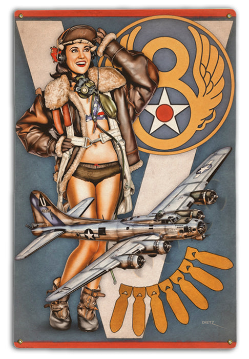 Flying Fortress WW2 Bomber Pin-Up Art Rendering - Prints54.com