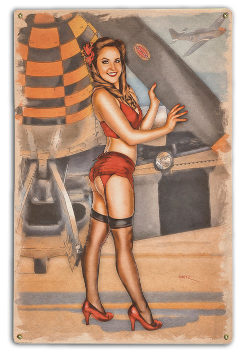 Giver Her a Push Prop Pin-Up Art Rendering - Prints54.com