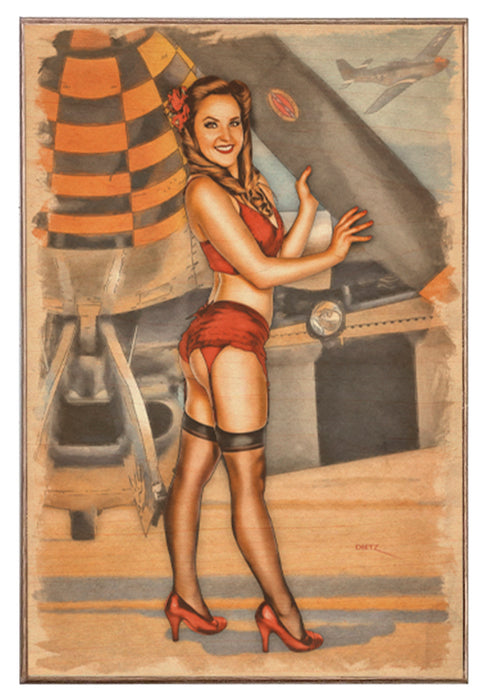 Giver Her a Push Prop Pin-Up Art Rendering - Prints54.com