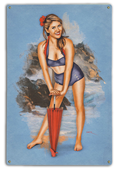 Going my Way Pin-Up Girl Art Rendering - Prints54.com