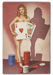 Gorgeous Gambler Ace Of Hearts Vintage Pin-Up Girl Art Rendering - Prints54.com