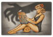 Halloween Spooks Vintage Pin-Up Girl Art Rendering - Prints54.com