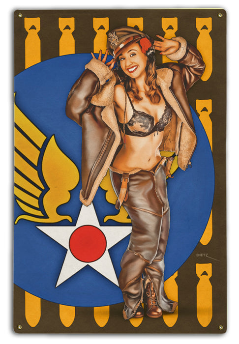 Hap Arnold Miss Military Pin-Up Girl Art Rendering - Prints54.com