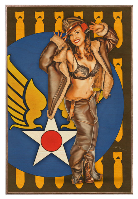 Hap Arnold Miss Military Pin-Up Girl Art Rendering - Prints54.com