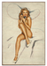 Hello Darling! Vintage Pin-Up Girl Art Rendering - Prints54.com