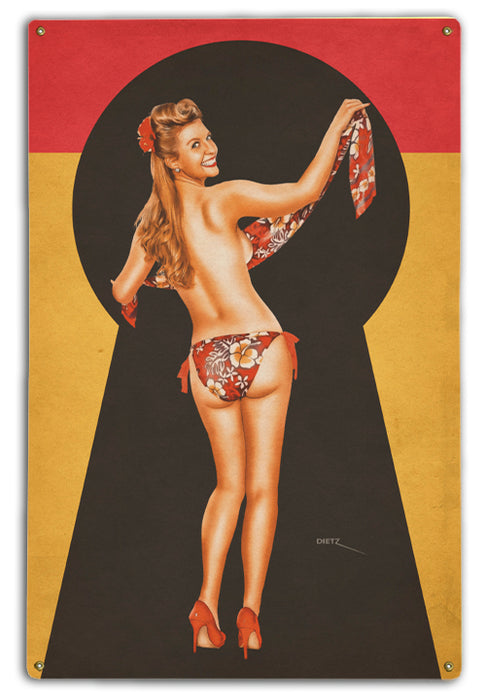 Hey There! Pin-Up Girl Art Rendering - Prints54.com