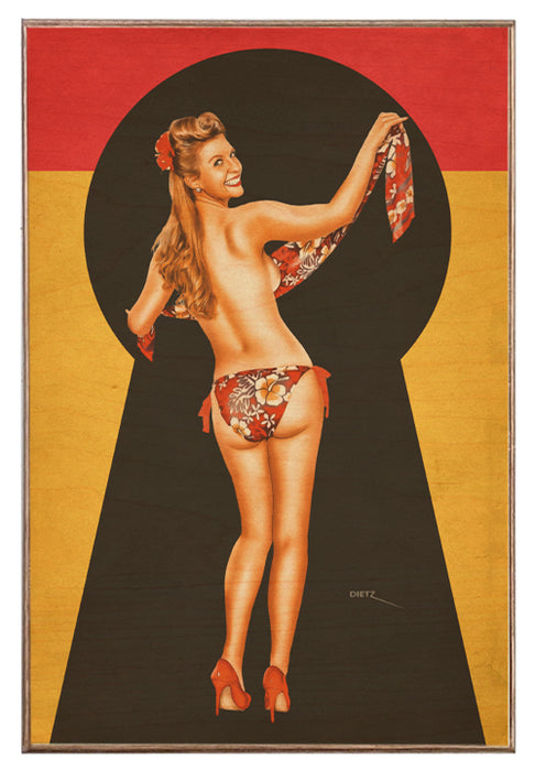 Hey There! Pin-Up Girl Art Rendering - Prints54.com