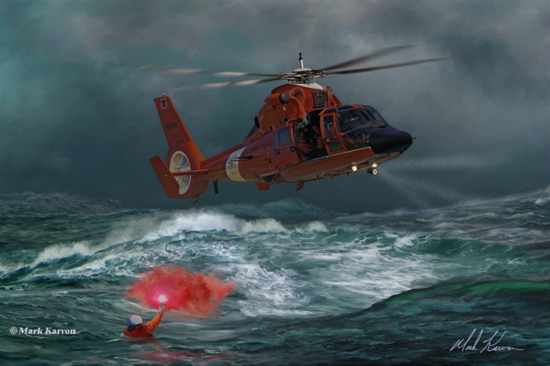 HH-65C Dolphin Art Rendering - Prints54.com