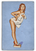 Vintage Pin-Up Girl How Many Pounds? Weight Scale Art Rendering - Prints54.com