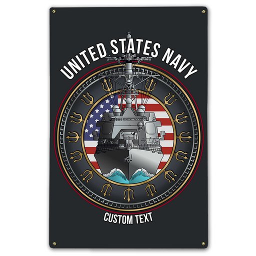 US Navy Arleigh Burke Class Destroyer DDG Military Metal Sign - Prints54.com