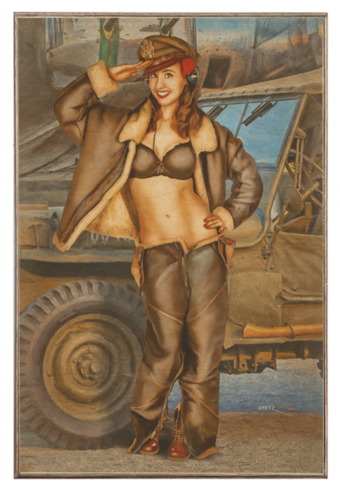 Military Pin-Up Girl I'm your Driver! Jeep Art Rendering - Prints54.com