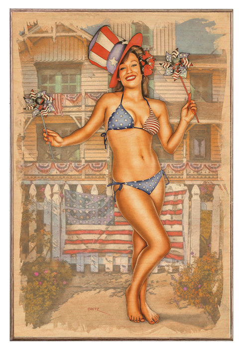 In the Patriotic Mood Pin-Up Girl Art Rendering - Prints54.com