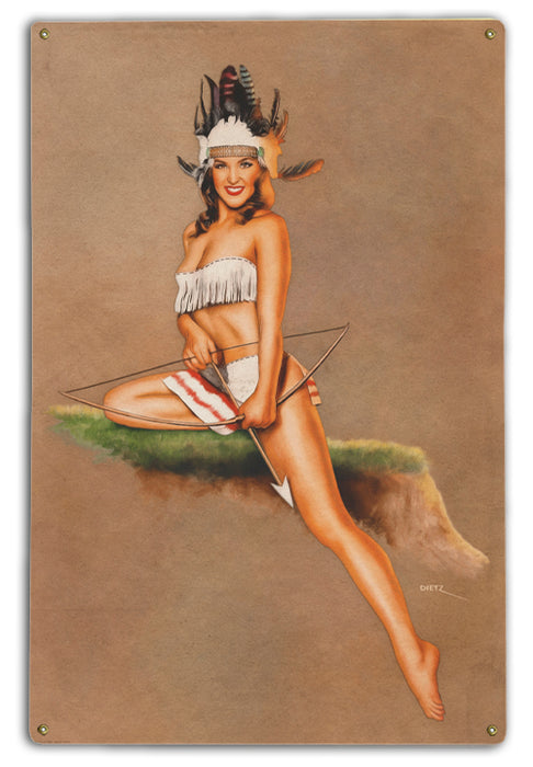 Indian Girl Pin-Up Girl Art Rendering - Prints54.com