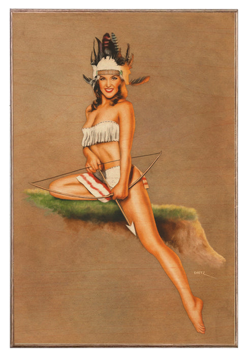 Indian Girl Pin-Up Girl Art Rendering - Prints54.com