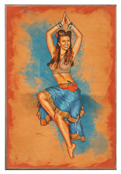 Indian Summer Pin-Up Girl Art Rendering - Prints54.com