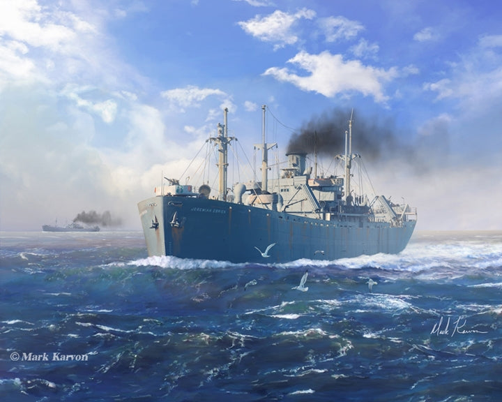 Liberty Ship Art Rendering - Prints54.com