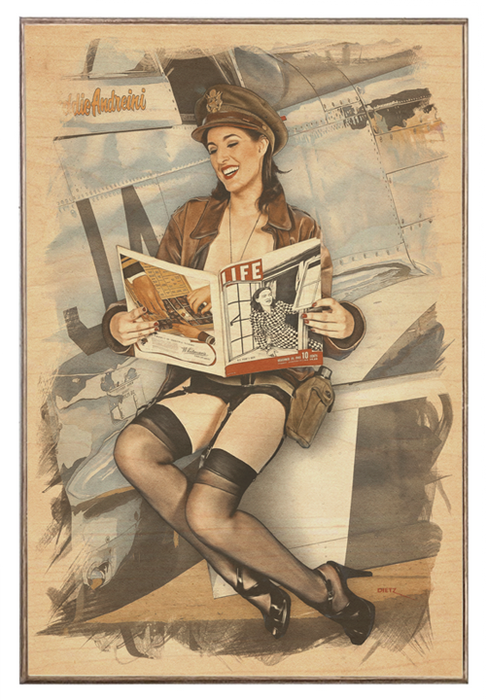 WW2 Vintage Military Pin-Up Girl Life Back Home Art Rendering - Prints54.com