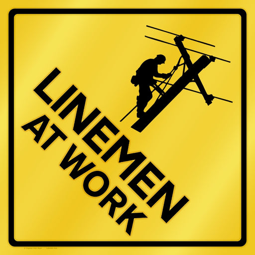 Caution-Linemen at Work Art Rendering - Prints54.com