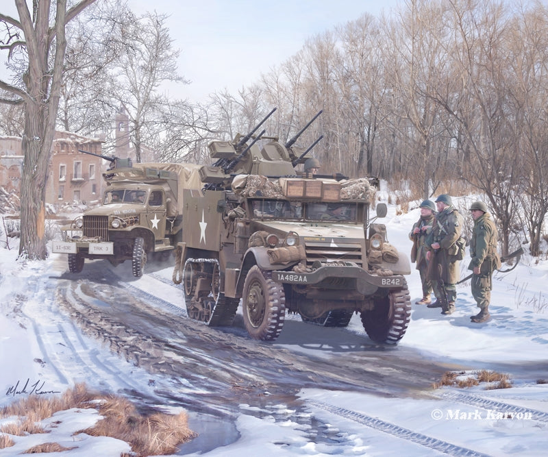 M16 Half Track Art Rendering - Prints54.com