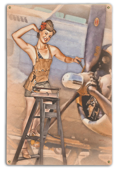 Mechanic Monday Pin-Up Girl Art Rendering - Prints54.com