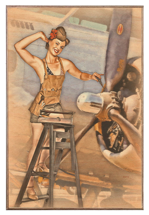 Mechanic Monday Pin-Up Girl Art Rendering - Prints54.com