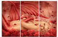 Sea of Roses Triptych Art Rendering - Prints54.com