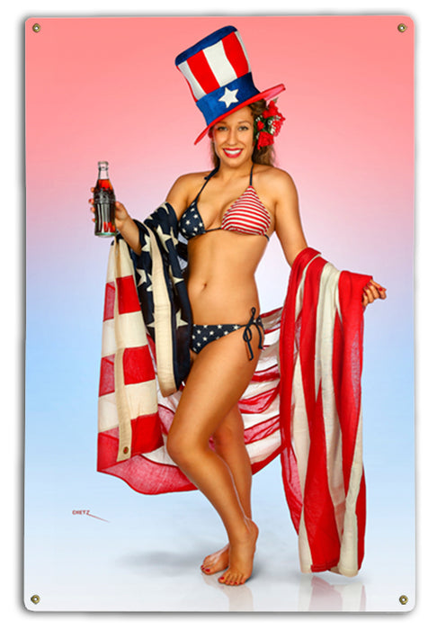 Miss America Pin-Up Girl Art Rendering - Prints54.com