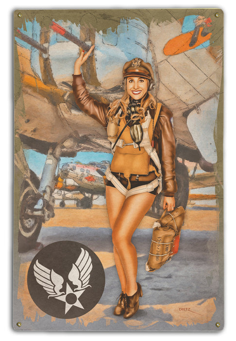 Mission Ready Air Force Pin-Up Girl Art Rendering - Prints54.com