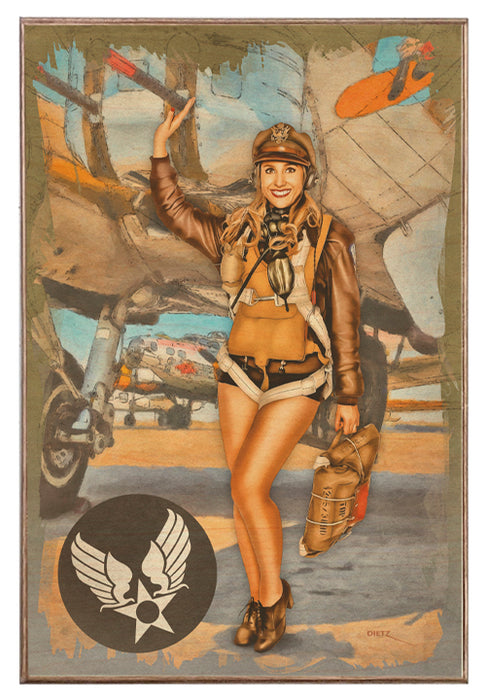 Mission Ready Air Force Pin-Up Girl Art Rendering - Prints54.com