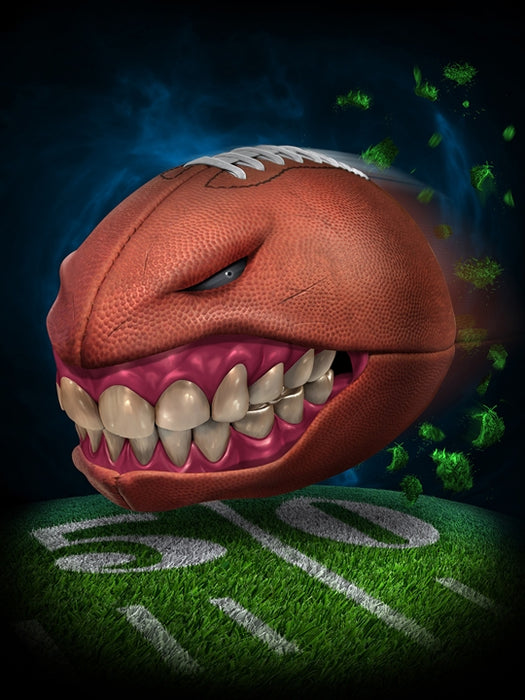 Monster Football Art Rendering - Prints54.com