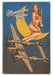 P-38 Lightning Moonlight Flight Military Pin-Up Girl Art Rendering - Prints54.com