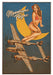 P-38 Lightning Moonlight Flight Military Pin-Up Girl Art Rendering - Prints54.com