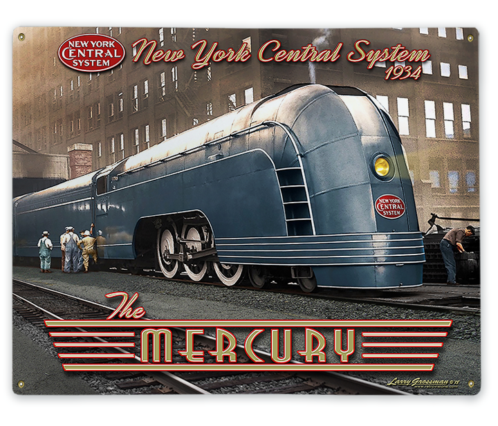 N.Y. Central Mercury Train Art Rendering - Prints54.com