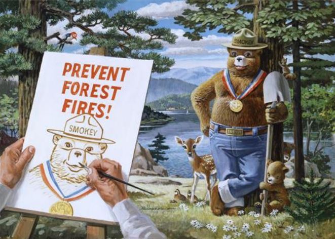 Smokey The Bear Nature's Gold Medal Hero Art Rendering - Prints54.com