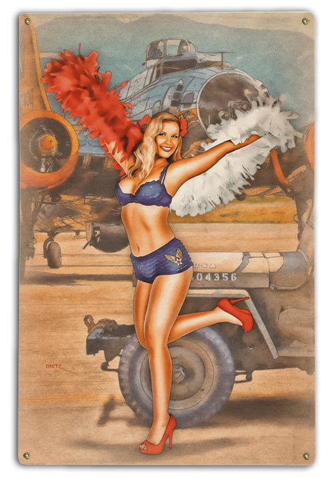 Vintage Military Pin-Up Nothing Can Stop the USAAF Flightline Art Rendering - Prints54.com