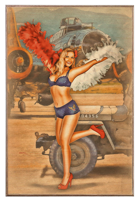 Vintage Military Pin-Up Nothing Can Stop the USAAF Flightline Art Rendering - Prints54.com