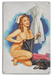 Vintage Pin-Up Girl Nurse Nothing to Wear Art Rendering - Prints54.com