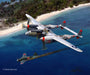 P-38 Lighting WW2 Dog Fight Military Aviation Wood And Military Image Art Rendering - Prints54.com