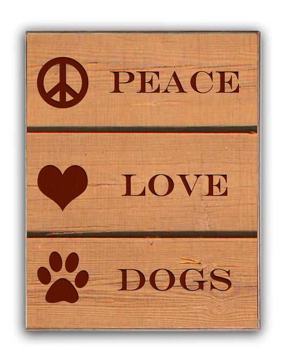 Peace Love Dogs Art Rendering - Prints54.com