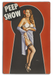 Peep Show Keyhole Pin-Up Girl Art Rendering - Prints54.com