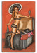 Playing Dress Up Lingerie Vintage Pin-Up Girl Art Rendering - Prints54.com