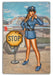 Police Stop Vintage Pin-up Girl Art Rendering - Prints54.com