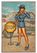 Police Stop Vintage Pin-up Girl Art Rendering - Prints54.com