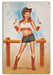 Cowgirl Put 'Em up! 6-Shooter Vintage Pin-Up Girl Art Rendering - Prints54.com