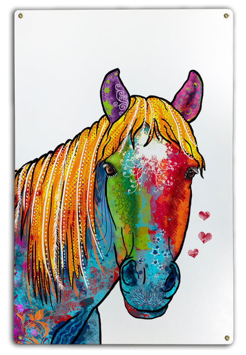 Rainbow Horse Art Rendering - Prints54.com