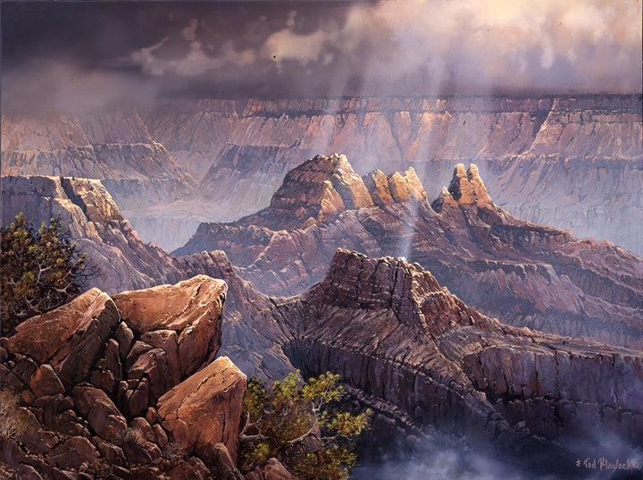 Rays Over The Grand Canyon Art Rendering - Prints54.com