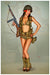 Ready For Duty Soldier WW2 Pin-Up Girl Art Rendering - Prints54.com